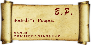 Bodnár Poppea névjegykártya